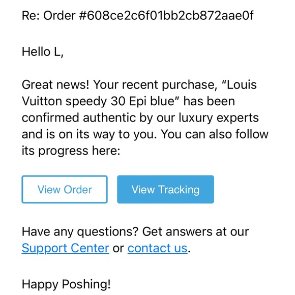 Louis Vuitton Speedy 25 Epi blue - Picture 15 of 15